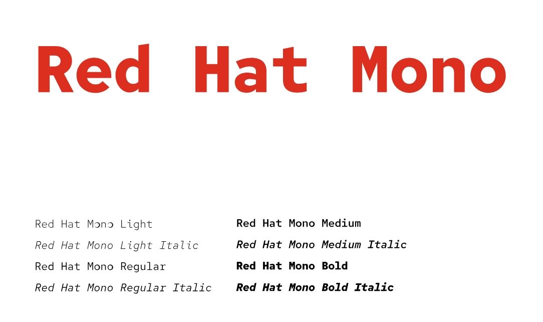 2023 最新開源編程字體推薦 - Red Hat Mono